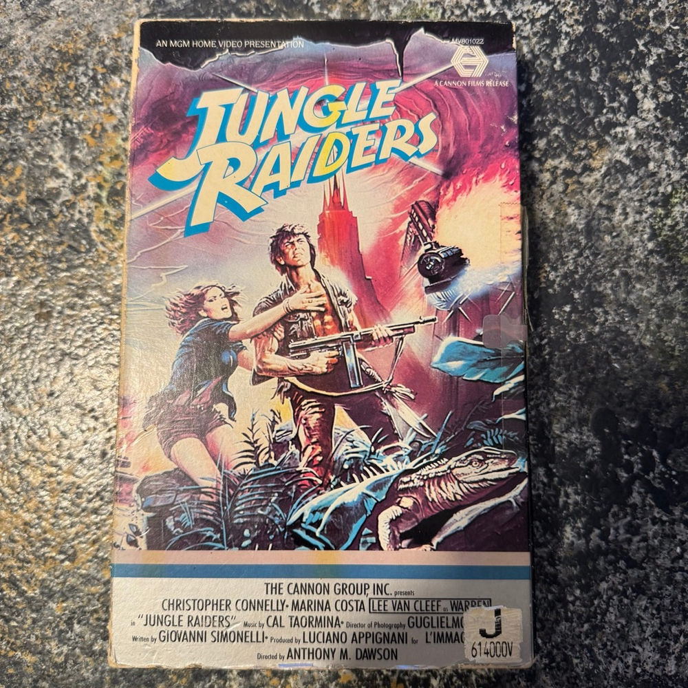 Jungle Raiders VHS 1985 Cannon Films MGM UA Big Box Adventure Lee Van Cleef